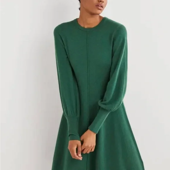 Boden dress mini fit and flare hunter green nwt 10 - Picture 6 of 7